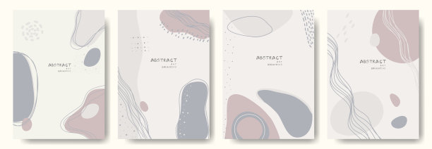 抽象背景设置各种形状。理想的封面，海报，名片，传单，小册子，杂志首页，社会媒体和其他。矢量图图片下载