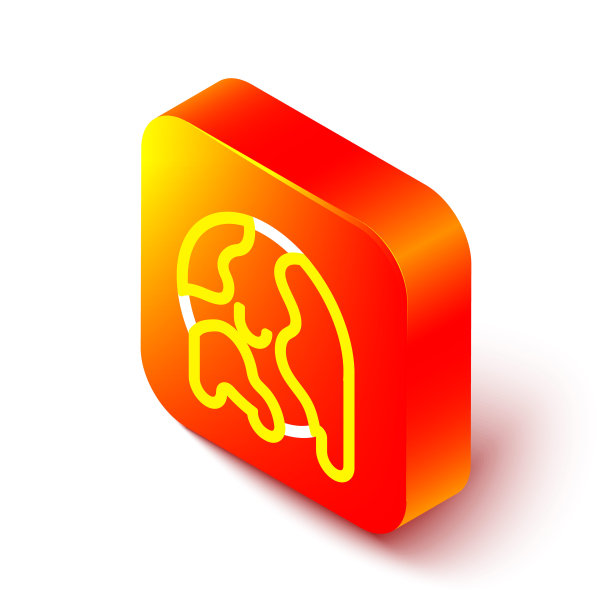 地球融化到全球变暖图标孤立在白色背景上。生态问题和解决方案-温度计。橙色平方按钮。向量图片下载