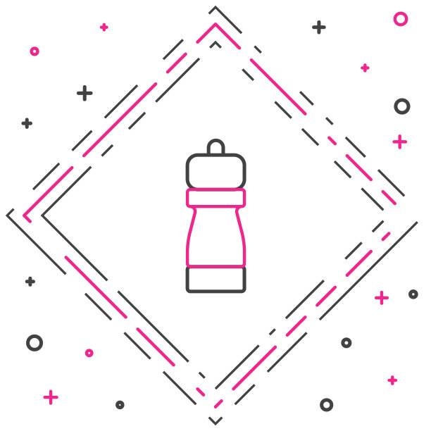 线胡椒图标孤立在白色背景上。烹饪的香料。色彩斑斓的轮廓的概念。向量图片下载