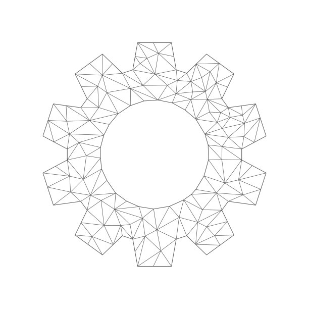 低多边形齿轮符号。图片下载