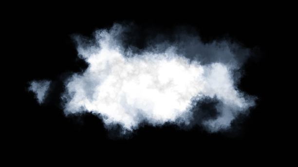 黑色背景上的白云图片下载
