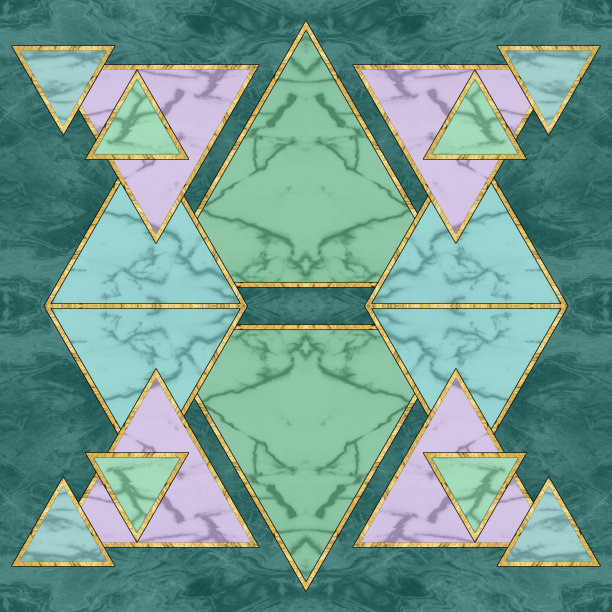 瓷砖的模式。现代装饰。几何无缝模式。彩色玻璃风格的插图。几何透空式。装饰艺术。墙纸，t恤，亚麻制品或包装，纺织品图片下载