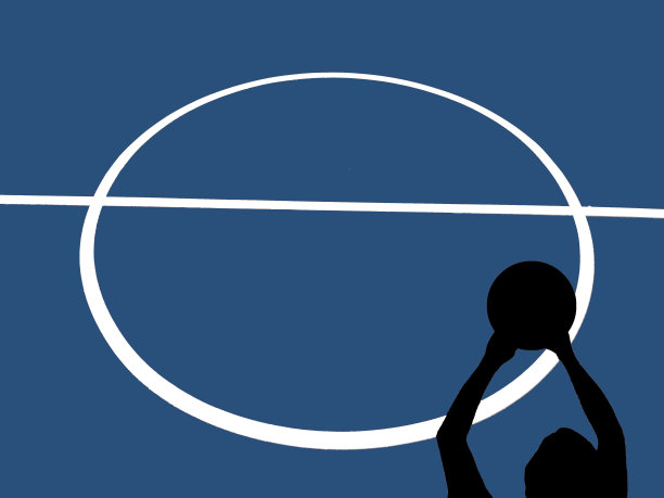 户外球场上五颜六色的篮球线图片下载