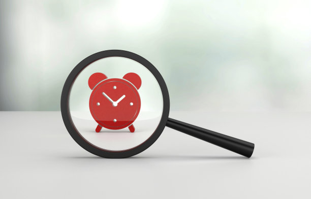 放大镜和时间图标图片下载