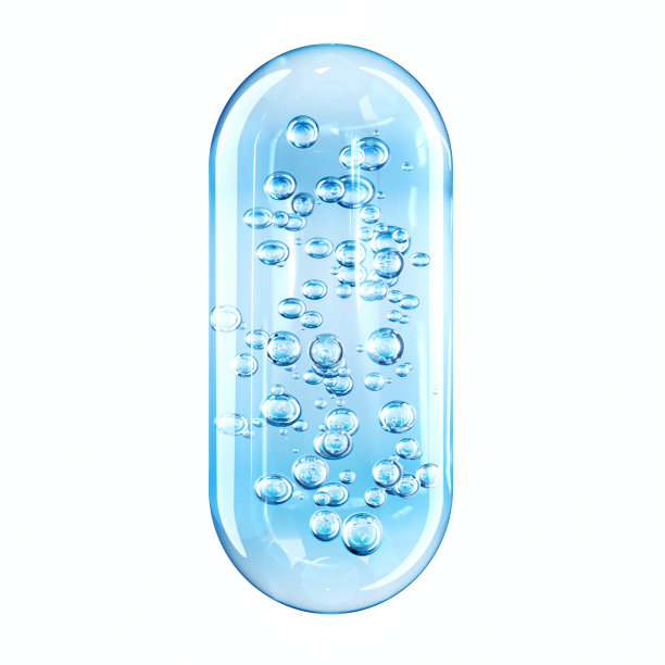 水胶囊孤立在白色背景上图片下载