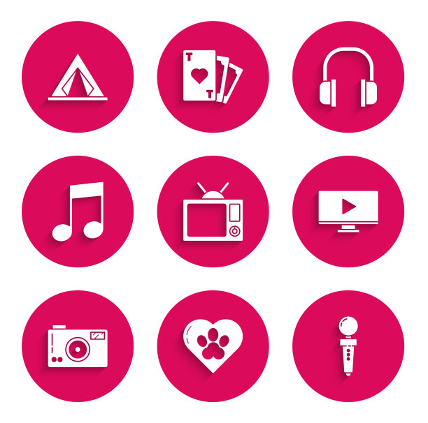 13、集电视心与动物足迹图片下载