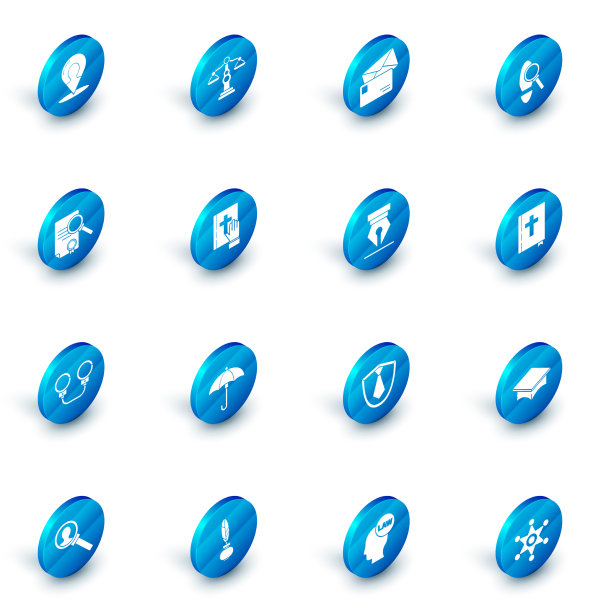 设置正义的天平，信封放大镜图片下载