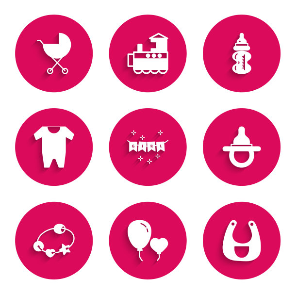 以旗帜和气球的形式设置狂欢节花环图片下载