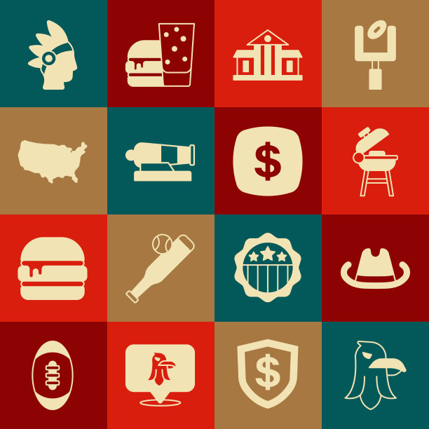 设置西部牛仔帽鹰烧烤烤架图片下载