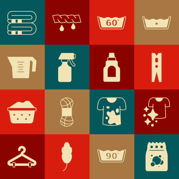 设置洗衣房洗涤剂烘干衣服衣服针图片下载