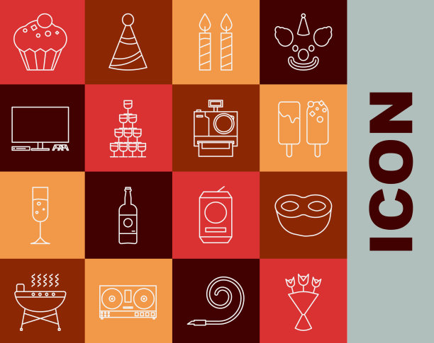 套线花束喜庆面具冰图片下载