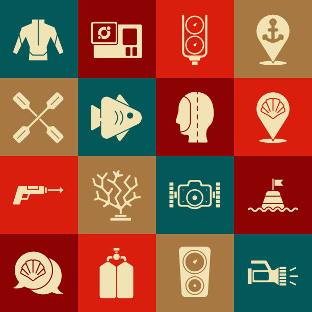 在扇贝上设置闪光灯浮筒图片下载