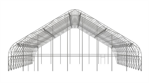 仓库金属结构。3 d渲染。图片下载