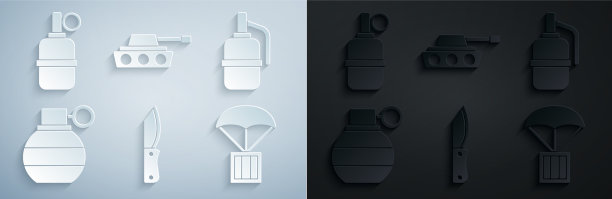 设置军用刀手榴弹空投箱图片下载