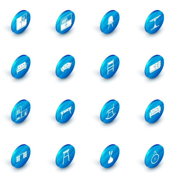 设置图书馆书架、椅子、圆桌、沙发图片下载