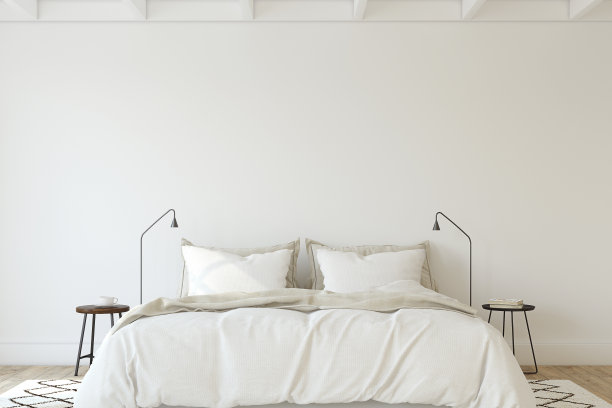 现代居室室内。3 d渲染。图片下载