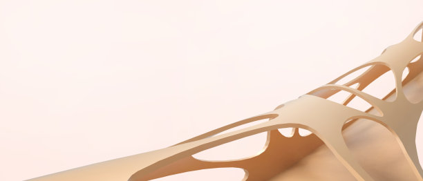 抽象的背景。数字几何形状曲线的技术概念上的黄色。横幅，复制空间，数字，横幅，网站-3d渲染图片下载