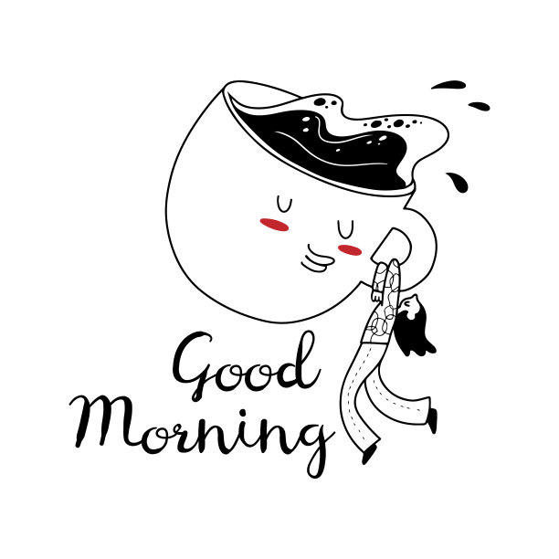 早上好咖啡杯图片下载