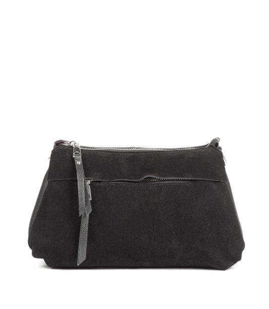 经典时尚黑色皮革女人包在白色的背景图片下载