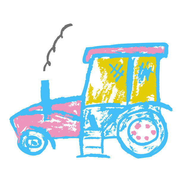 图标在手绘制风格。用蜡笔画画，孩子们的创造力图片下载