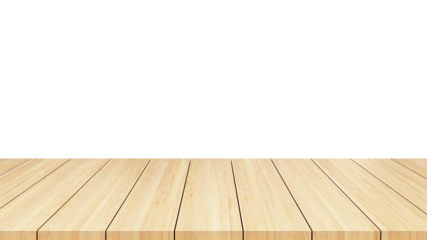 木制空桌子平台上的白色背景图片下载