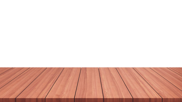 木制空桌子平台上的白色背景图片下载