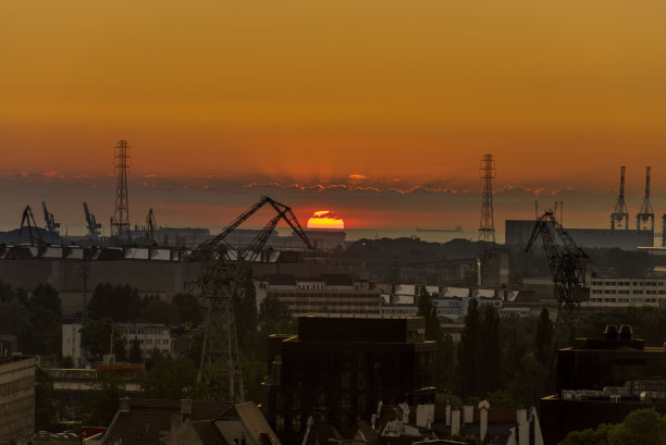 城市日出的照片图片下载