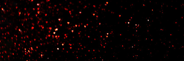 红心散景背景页眉图片下载