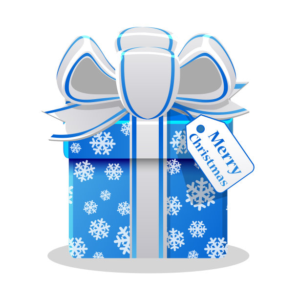 圣诞快乐礼盒与雪花印刷为游戏。图片下载