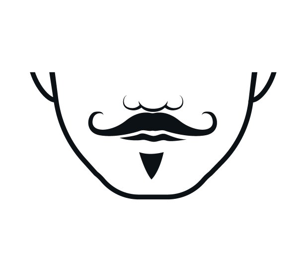 男士头发胡子剪和发型插图为理发店。孤立的白色背景。图片下载