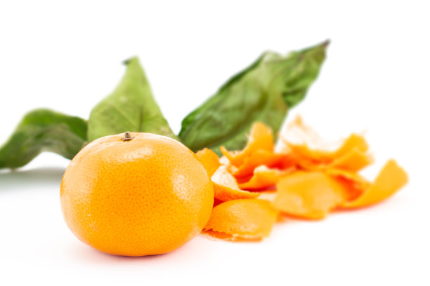 橙色多汁的橘子在白色的背景上图片下载