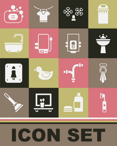 将电动牙刷毛巾放在衣架上图片下载