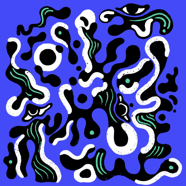 有创意的封面设计。社交媒体横幅模板。可编辑的模型，故事，帖子，博客，销售和推广。抽象的现代蓝色形状，线背景设计网页移动应用程序。手绘图片下载