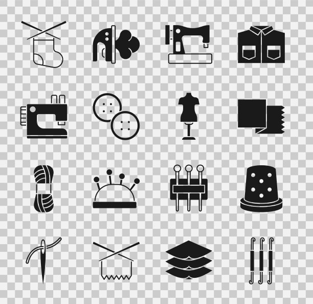 设置钩针钩顶针缝纫纺织品图片下载