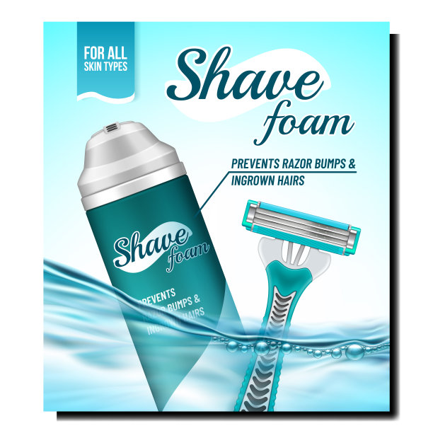 泡沫奶油凝胶海报向量图片下载