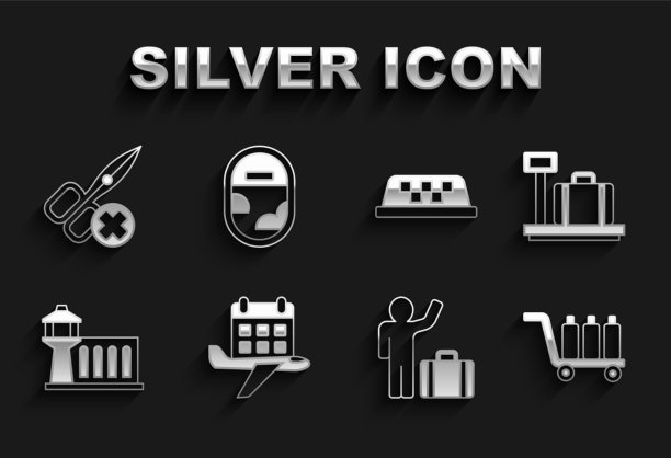 用行李箱设置日历和飞机秤图片下载