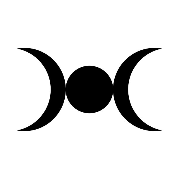 月亮扁平图标。用于占星、塔罗、玄学、魔法和神秘学，矢量插画，EPS 10格式图片下载