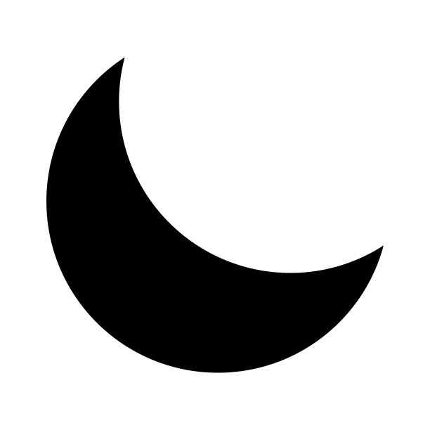 月亮扁平图标。用于占星、塔罗、玄学、魔法和神秘学，矢量插画，EPS 10格式图片下载