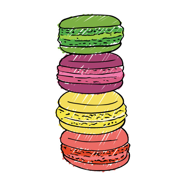 蛋白杏仁饼干。图片下载