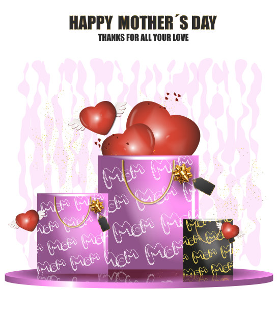 母亲节快乐。谢谢你的爱图片下载