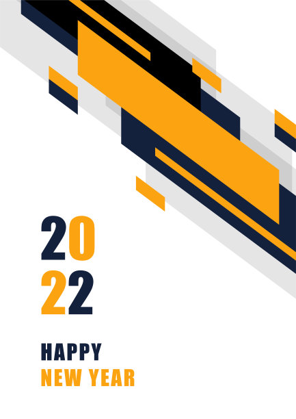 2022年新年快乐。向量插图贺卡，派对邀请卡，网站横幅，社交媒体横幅，背景，封面设计模板，营销材料。图片下载