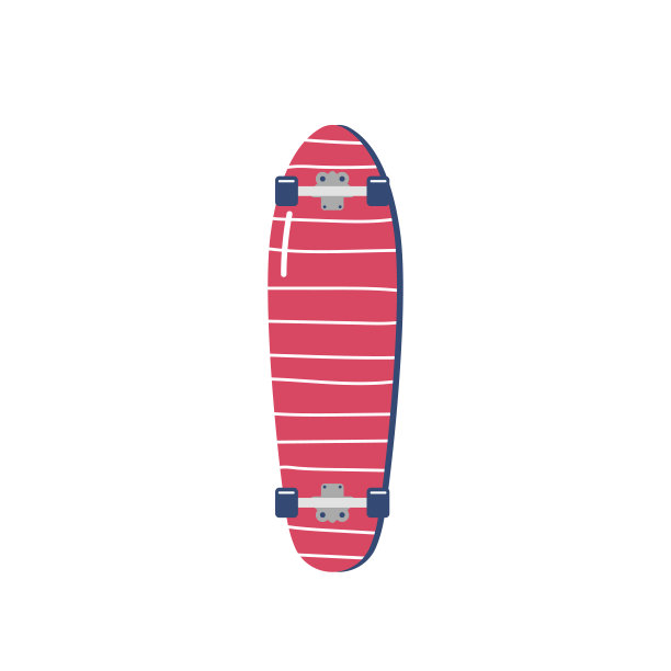 滑板底部的观点与车轮孤立在白色背景。青少年休闲或体育的城市文化元素图片下载