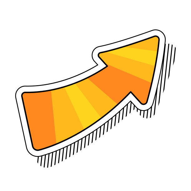 抽象涂鸦箭头插图。卡通青少年创意形象。图片下载