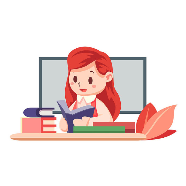 讲课的女老师插画元素图片下载