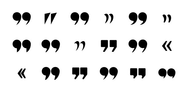引号图标集。文本引用。矢量线图标的业务和广告图片下载