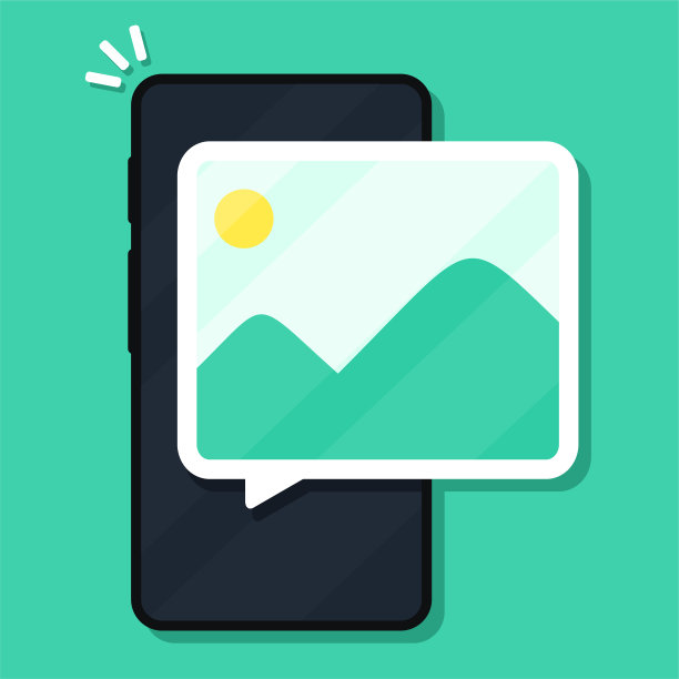 智能手机和图像照片符号。图片下载