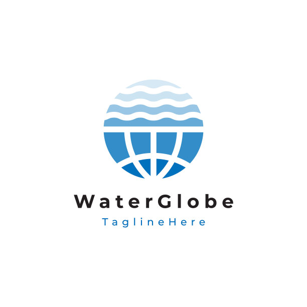 水世界或地球仪符号模板图片下载