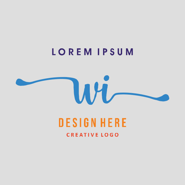 WI刻字标志简洁、易懂、权威图片下载