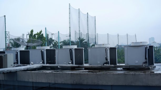 屋顶的空调机图片下载