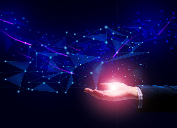 世界互联网与女性的手连接。地球的无线覆盖图片下载